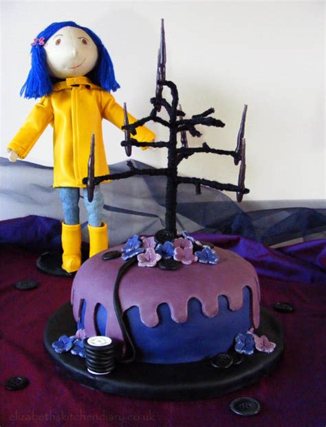 coraline themed cake|coraline birthday cake elizabeth.